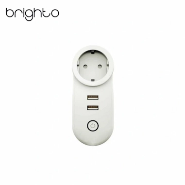 پریز هوشمند دو شاخه دار دارای دو خروجی(USB) ZIGBEE برند MOES مدل ZP-LZ-EU2U