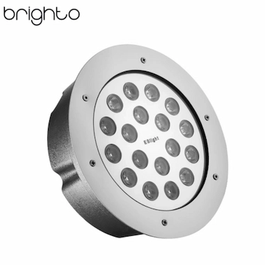 چراغ استخری دفنی ضد آب 18 وات گرد مدل نگین برند ارتقاء صنعت نور مدل QD18-18W